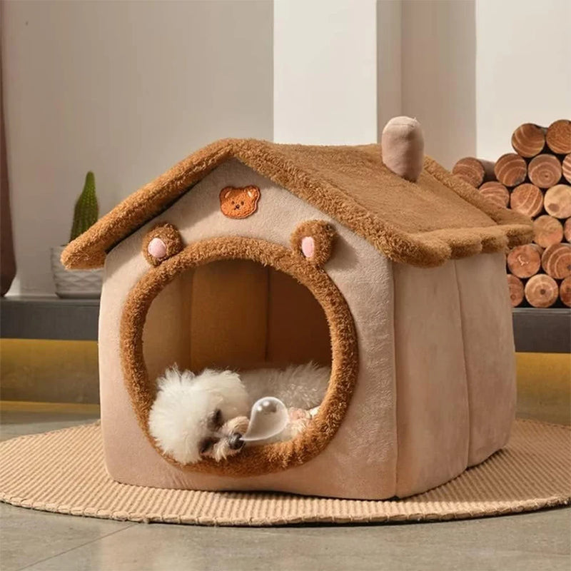 Casa dobrável para Animais de estimação, Removível, Lavável, Casa para gatos e Cachorros Filhotes.