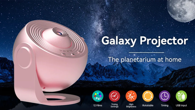 Luz noturna Galáxia projetor Céu estrelado projetor 360 ° girar lâmpada Planetário para quarto de Crianças ou Adultos.